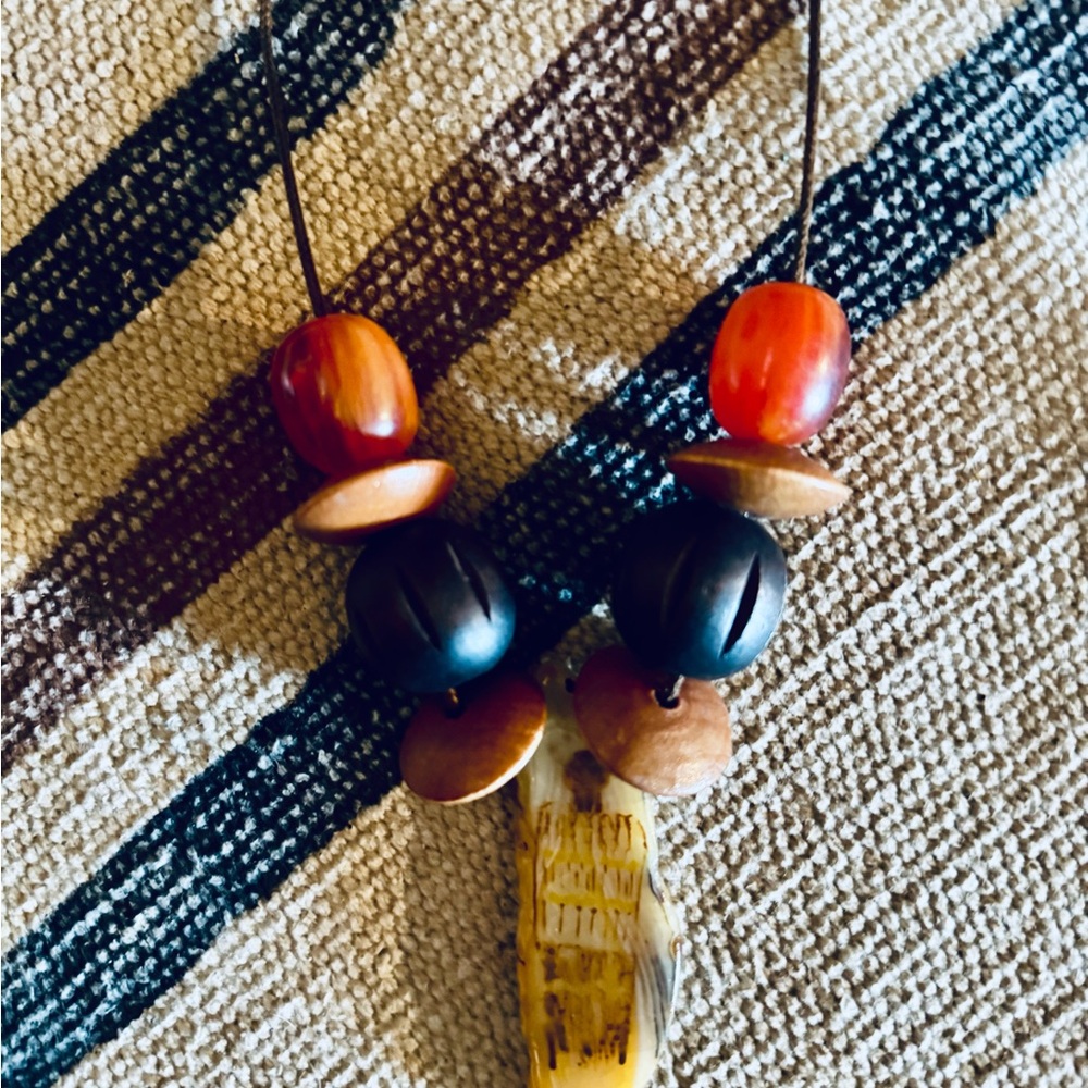 Multicolor Beaded Necklace with Pendant